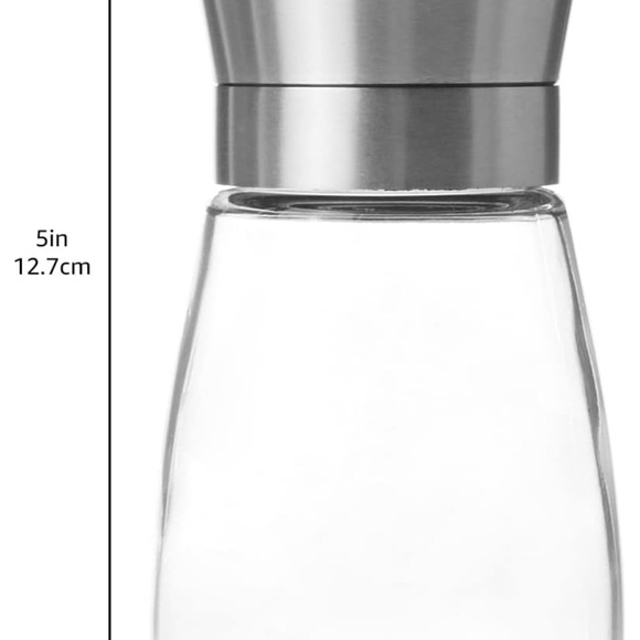 New! Unused! Adjustable Salt and Pepper Grinders, 5.5oz capacity, Set of 2, Shor - Picture 7 of 11